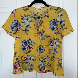 The Outfit Yellow Floral Blouse